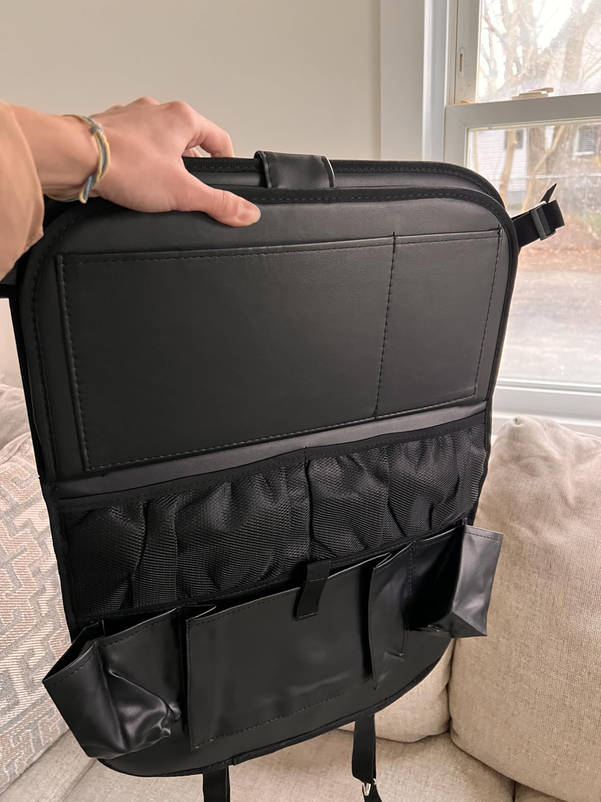 CruzeComfort™ Foldable Backseat Car Organiser With Table Tray